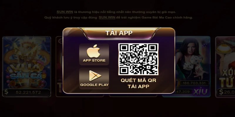 Quét mã QR code để tải app Sunwin nhanh chóng